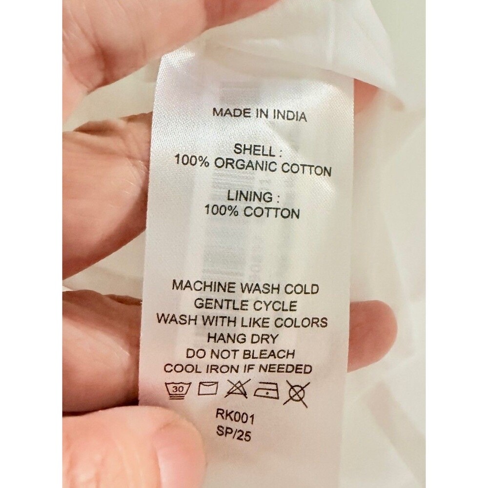 Quince Women 100% Organic Cotton Poplin Spaghetti Strap Maxi Dress White S - Picture 5 of 6